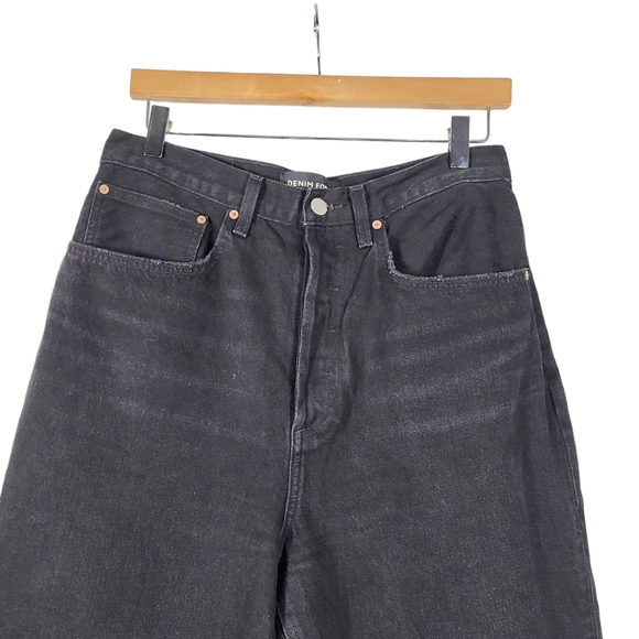 Aritzia| Denim Forum The Joni High Rise Loose Black Pants 29L. - Picture 11 of 16